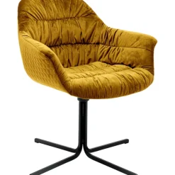 Chaise pivotante Colmar jaune