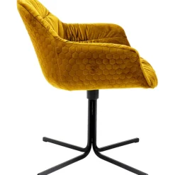 Chaise pivotante Colmar jaune