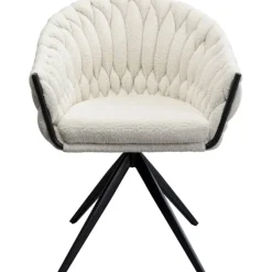 Chaise pivotante Knot bouclé