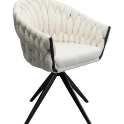 Chaise pivotante Knot bouclé