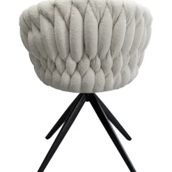 Chaise pivotante Knot bouclé