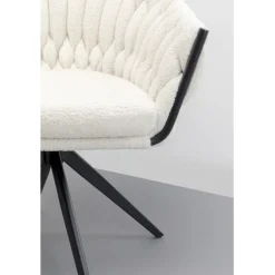 Chaise pivotante Knot bouclé