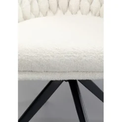Chaise pivotante Knot bouclé