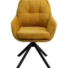 Chaise pivotante Molly jaune