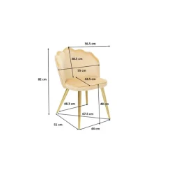 Chaise Princess beige (2/set)