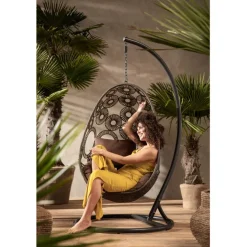 Chaise suspendue Ibiza marron