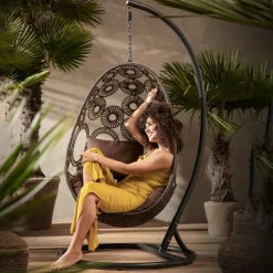 Chaise suspendue Ibiza marron
