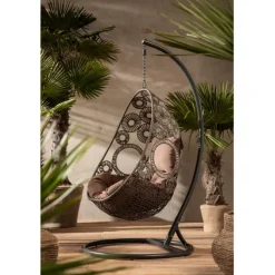 Chaise suspendue Ibiza marron