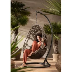 Chaise suspendue Ibiza marron