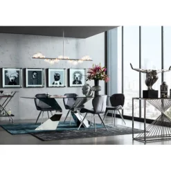 Chaise Viva gris-chromé