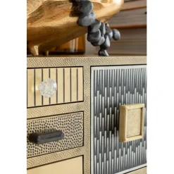 Commode haute Chalet doré 13 tiroirs
