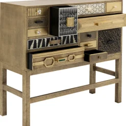 Commode haute Chalet doré 13 tiroirs