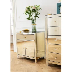 Commode haute Luxury Pearl 5-tiroirs