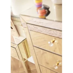 Commode haute Luxury Pearl 5-tiroirs