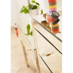 Commode haute Luxury Pearl 5-tiroirs