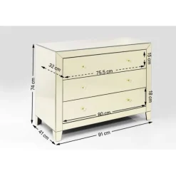 Commode Luxury Pearl 3-tiroirs