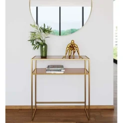 Console Loft doré 85x80cm