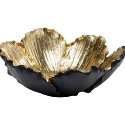 Coupe décorative Flower Bloom noir-doré Ø20cm