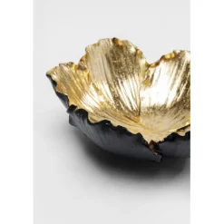 Coupe décorative Flower Bloom noir-doré Ø20cm