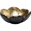 Coupe décorative Flower Bloom noir-doré Ø25cm