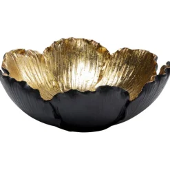 Coupe décorative Flower Bloom noir-doré Ø25cm