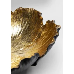 Coupe décorative Flower Bloom noir-doré Ø25cm