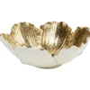 Coupe décorative Flower Bloom crème-doré Ø20cm