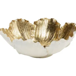 Coupe décorative Flower Bloom crème-doré Ø20cm