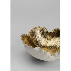 Coupe décorative Flower Bloom crème-doré Ø25cm
