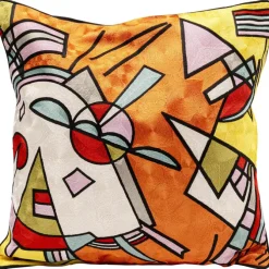 Coussin Art Line orange 50x50cm