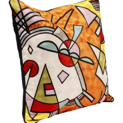 Coussin Art Line orange 50x50cm