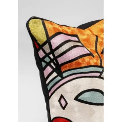 Coussin Art Line orange 50x50cm