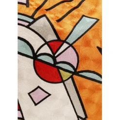 Coussin Art Line orange 50x50cm