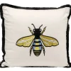 Coussin Bee blanc 45x45cm