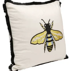 Coussin Bee blanc 45x45cm