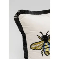 Coussin Bees blanc 50x30cm