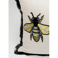 Coussin Bees blanc 50x30cm