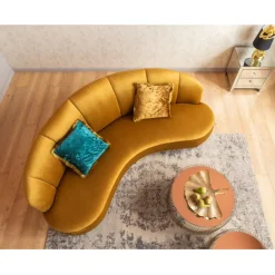Coussin Cannes jaune 45x45cm