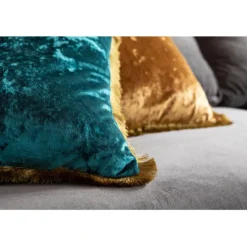 Coussin Cannes pétrole 45x45cm