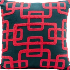 Coussin Chain fuchsia 45x45cm