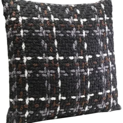 Coussin Colorado noir 45x45cm