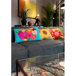 Coussin Fiorista Blue 60x40cm