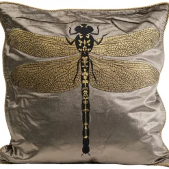 Coussin Glitter Dragenfly marron 40x40cm