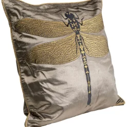 Coussin Glitter Dragenfly marron 40x40cm