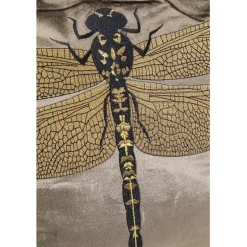 Coussin Glitter Dragenfly marron 40x40cm