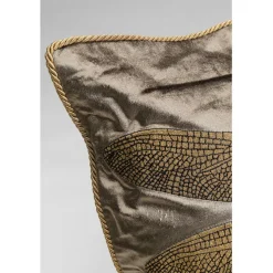 Coussin Glitter Dragenfly marron 40x40cm