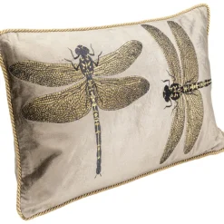 Coussin Glitter Dragonfly marron 50x30cm