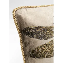 Coussin Glitter Dragonfly marron 50x30cm