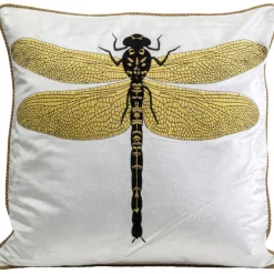 Coussin Glitter Dragonfly blanc 40x40cm