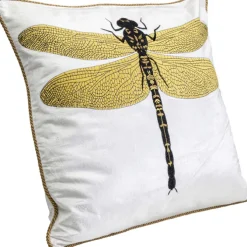 Coussin Glitter Dragonfly blanc 40x40cm